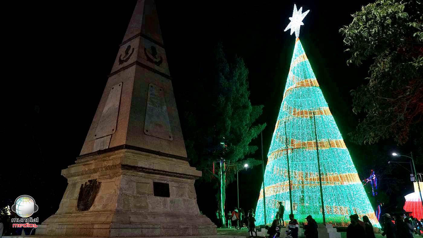 Navidad en Riobamba: Iluminación parque 21 de Abril